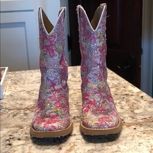 Girls’ Ropers, glittery, size 9